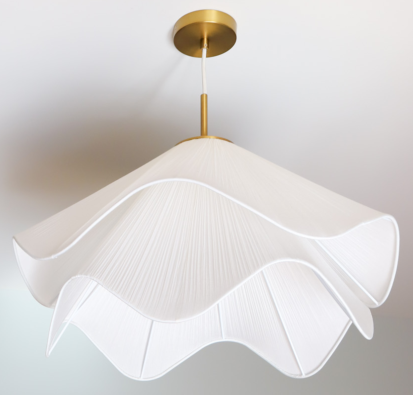 Sculptural white ceiling light